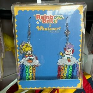 RAINBOW BRITE DANGLE RAINBOW ACRYLIC EARRINGS